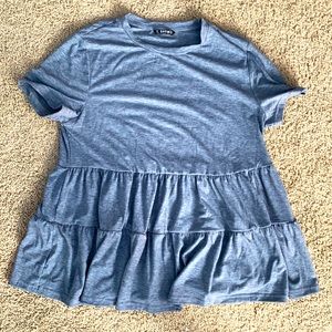 Lightweight Flowy Blue Shirt